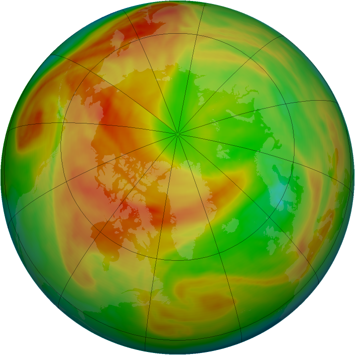 Arctic ozone map for 04 April 2007